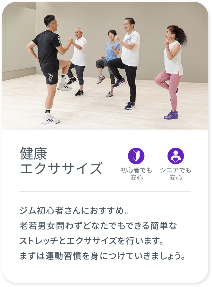健康エクササイズの説明